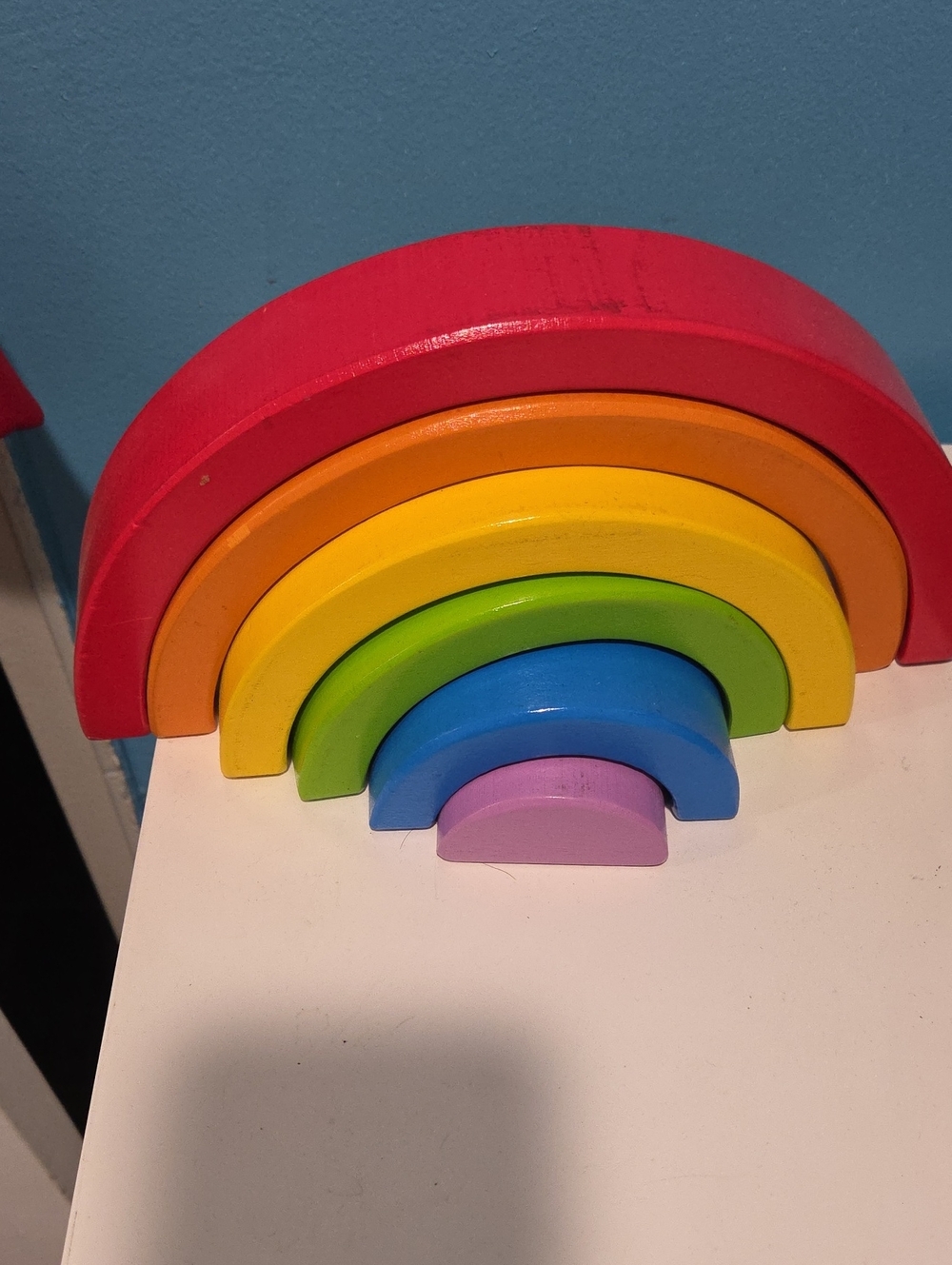 Wooden Rainbow Stacking Toy - Multicolor